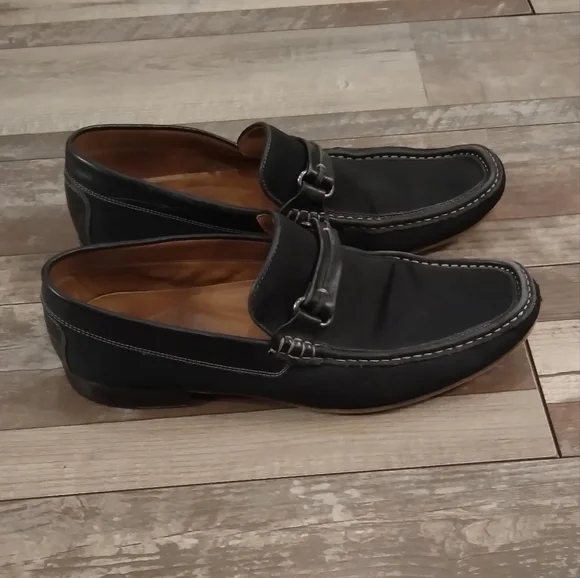 Donald Pliner Donnien Black Leather Loafer Dress Shoes Size 11M - Picture 3 of 9